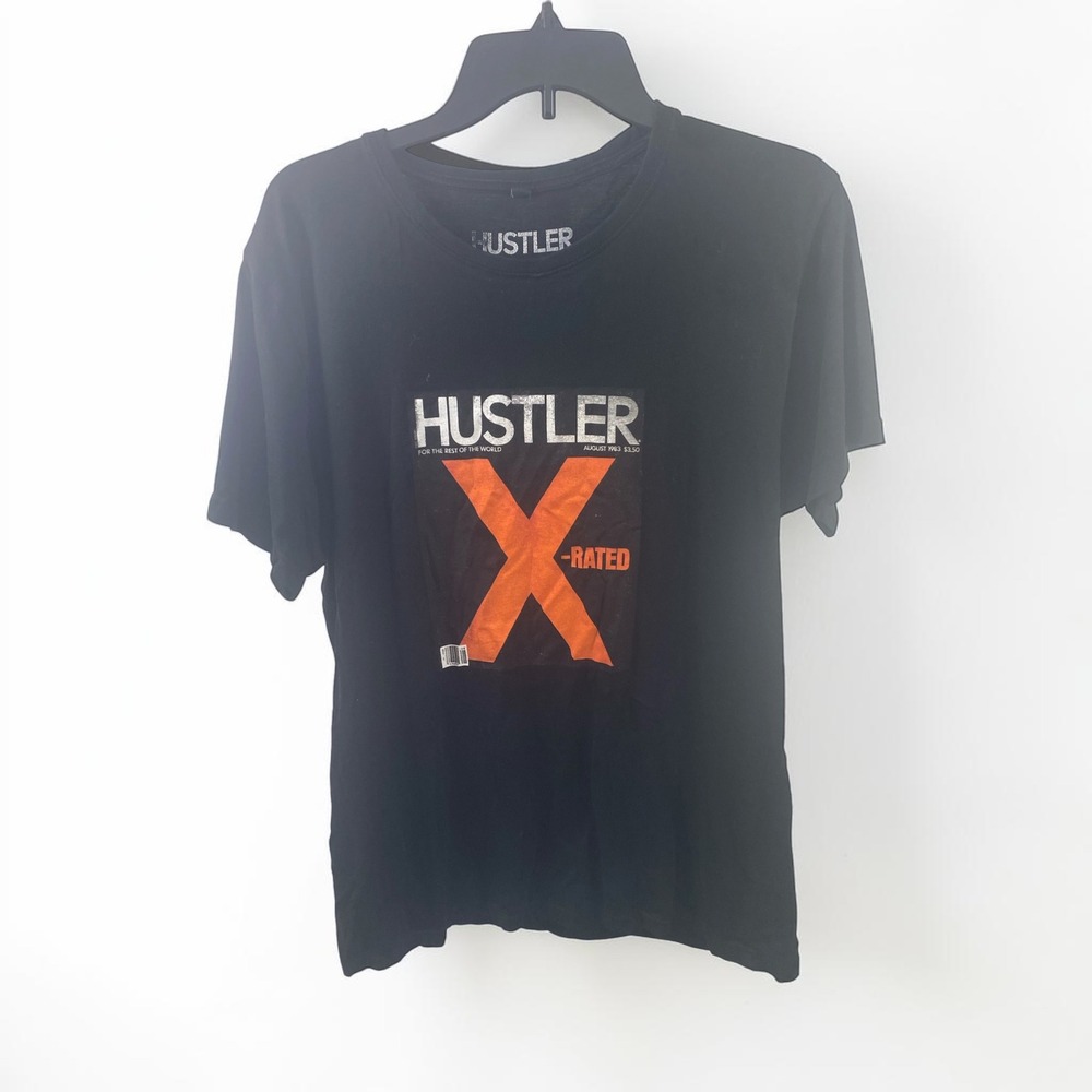 Hustler Magazine X-Rated August 1983 Graphic T-Shirt Mens Large Black Tee